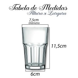 copo vidro linha chicago transparente 310ml original 123útil - 5