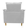 Poltrona Amamentação + Puff Luana Pés Madeira Suede:branco - 5