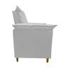 Poltrona Amamentação + Puff Luana Pés Madeira Suede:branco - 4