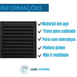 Porta Alçapão Liso Preto Prime de Aço Lage Portinhola 60x60 - 3