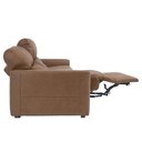 Ver imagem 6 de Sofá 2 Módulos Recliner Retrátil Reclinável Elétrico Couro Amarula 220cm