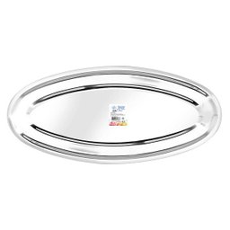 bandeja travessa oval aço inox 45cm profissional 123útil - 1 bandeja travessa oval aço inox 45cm profissional 123útil - 1