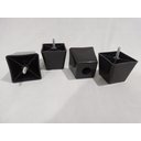 Ver imagem 2 de Kit 6 Pés para Sofa Rack Estofados Modelo Cadency Preto Trapézio Alt 6 Cm