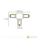 Ver imagem 2 de Conector Emenda Modelo T para Trilhos de Sobrepor Branco