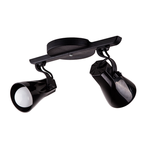 Luminária de Teto Spot de Sobrepor Trilho Direcionável Octa Design Moderno Quarto Sala 2 Lâmpadas E2