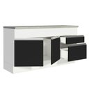 Ver imagem 5 de Balcão Pia Madesa Glamy 150Cm 2 Portas 2 Gaveta Branco Preto