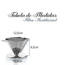 Ver imagem 5 de Filtro Coador para Cafe Reutilizável de Inox grande sem filtro