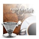 Ver imagem 2 de Filtro Coador para Cafe Reutilizável de Inox grande sem filtro