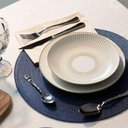 Ver imagem 2 de Conjunto 6 Pratos Rasos de Jantar em Porcelana Decorada 25cm Tramontina Lineare Cozinha Mesa Posta