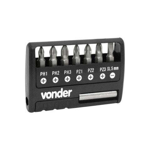 Bits/Ponteira Crv C/9Pcs Enc 1/4Pol Vonder