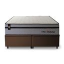 Ver imagem 4 de Conjunto Box Baú Super King Preston Marrom 193x203x78 c/ Molas Ensacadas