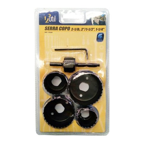 Jogo Serra copo Madeira Gesso Plástico gesso Multiuso 6 Peça