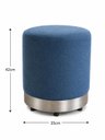 Ver imagem 2 de Kit 02 de Puff com Rodapé Prata Azul Linho - Let Móveis