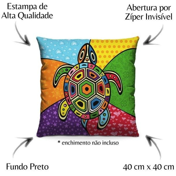 Kit 2 Capa de Almofada Decorativa 40x40 - Brasil - 2