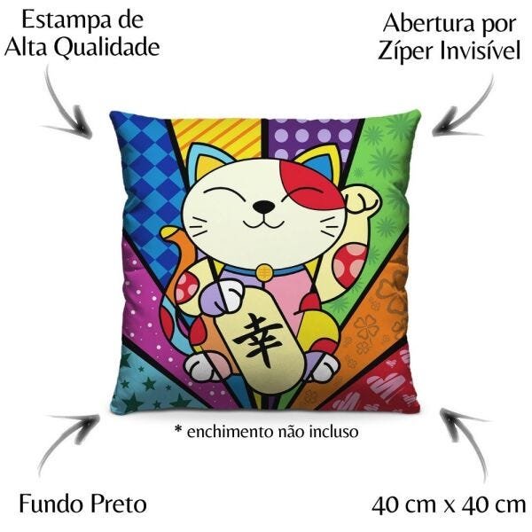 Kit 2 Capa para Almofada Premium Decorativas 40x40 Japão - 2