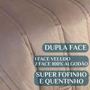 Ver imagem 3 de Cobertor Luxo King Blair Veludo + 100%algodão Grosso e Quente:caqui
