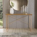 Ver imagem 2 de Aparador Steel 76 Cm Estilo Industrial com Pés em Aço Cobre/naturale