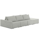 Ver imagem 1 de Sofá Ilha Modular para Sala 312cm com Puff Dublin K01 Linho Cinza - Lyam Decor