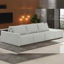 Ver imagem 2 de Sofá Ilha Modular para Sala 312cm com Puff Dublin K01 Linho Cinza - Lyam Decor