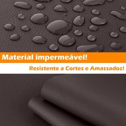 Adesivo Revestimento em Couro Sintético Marrom Escuro 50x137cm - 6