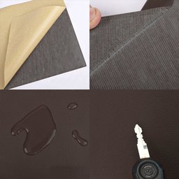 Adesivo Revestimento em Couro Sintético Marrom Escuro 50x137cm - 3