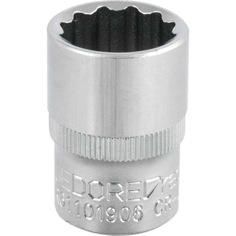Soquete Estriado com Encaixe de 1-2 19mm Gedore Red Ostenvonder Borda Serrilhada