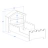 Cama Castelo Infantil com Grade de Proteção e Colchão Magia - 3