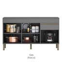 Ver imagem 5 de Balcao com Tampo 3 Portas 1 Gaveta 150 Cm Line Gris Ktp
