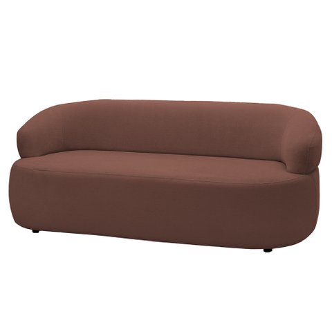 Sofá 3 Lugares Living Orgânico Sala de Estar 170cm Conka F05 Veludo Chocolate - Mpozenato