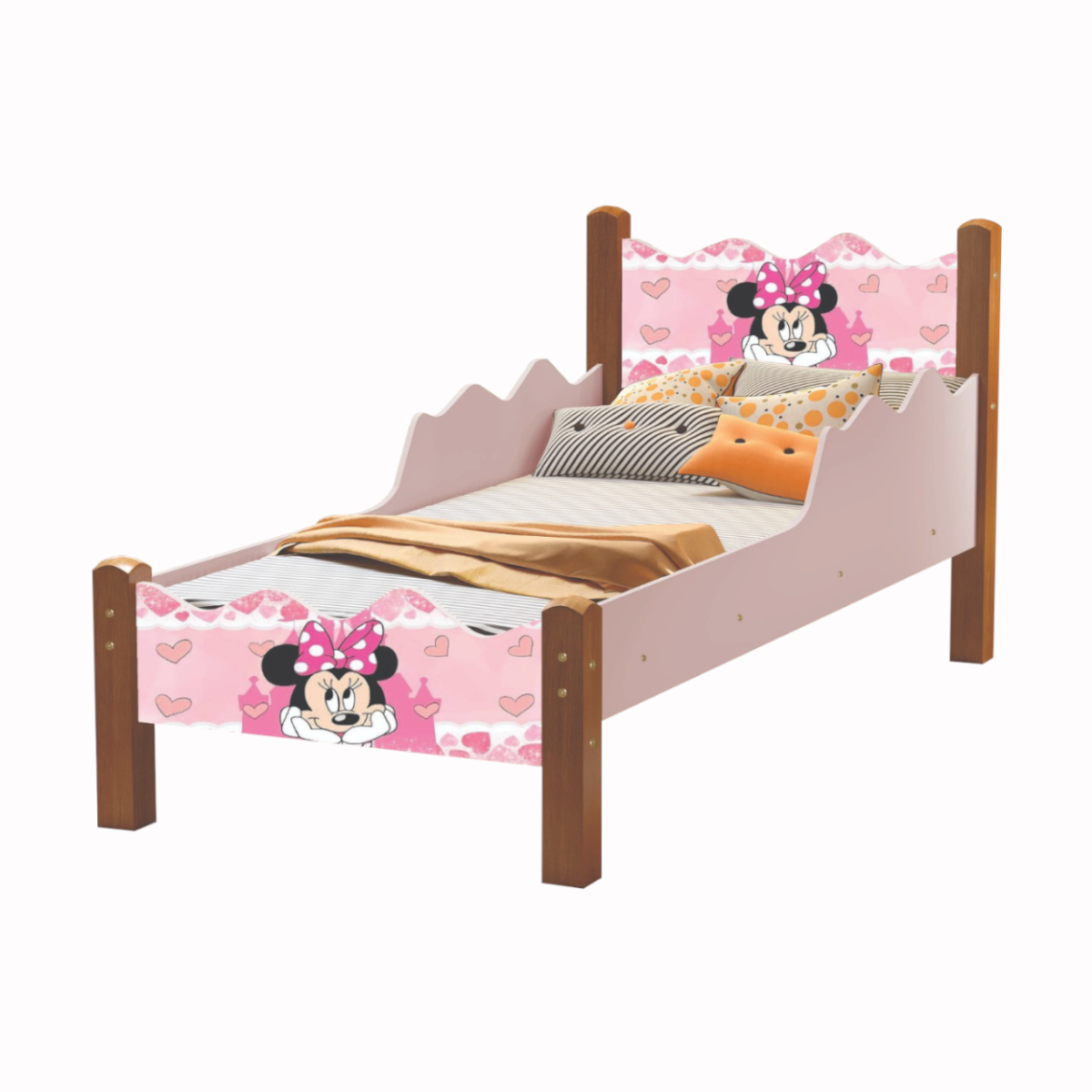 Mini Cama Infantil Menina Minnie Mel/rosê - 5