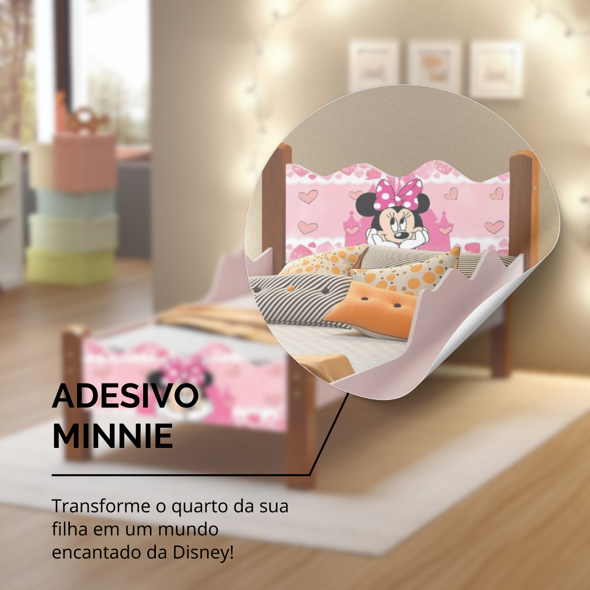 Mini Cama Infantil Menina Minnie Mel/rosê - 2