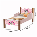 Ver imagem 4 de Mini Cama Infantil Menina Minnie Mel/rosê