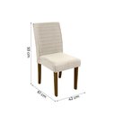 Ver imagem 3 de Conjunto de Mesa Sala de Jantar Ancara com 8 Cadeiras e Tampo Giratório Bege/Off White 1,36m Dobu