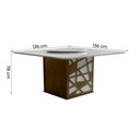 Ver mais imagens de Conjunto de Mesa Sala de Jantar Ancara com 8 Cadeiras e Tampo Giratório Bege/Off White 1,36m Dobu