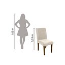 Ver imagem 6 de Conjunto de Mesa Sala de Jantar Ancara com 8 Cadeiras e Tampo Giratório Bege/Off White 1,36m Dobu