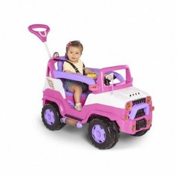 Quadriciclo Infantil Diipi com Cinto de Segurança Calesita - Rosa - 8
