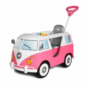 Carrinho Infantil de Passeio e Pedal com Cinto de Segurança Kombina - Calesita Rosa
