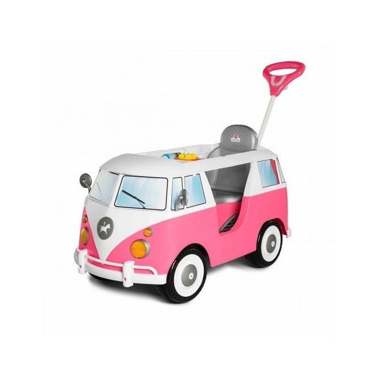 Carrinho Infantil de Passeio e Pedal com Cinto de Segurança Kombina - Calesita Rosa