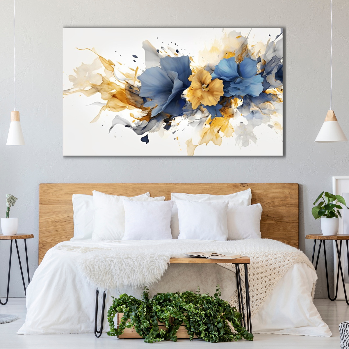 Quadro em Tecido Canvas Decoração Luxuosa para Lojas Casas - 6