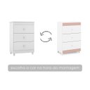 Ver imagem 6 de Mini Berço Rubi Moises com Colchão e Cômoda: Branco