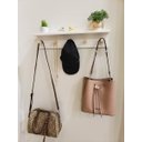 Ver imagem 2 de Cabideiro de Parede MDF 60CM Pinos Organizador Prateleira