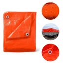 Ver imagem 1 de Lona Plástica Impermeável Laranja 4 X 4 Metros 70gsm 100 Micras com Ilhós Reforçados