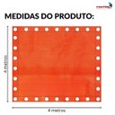 Ver imagem 2 de Lona Plástica Impermeável Laranja 4 X 4 Metros 70gsm 100 Micras com Ilhós Reforçados