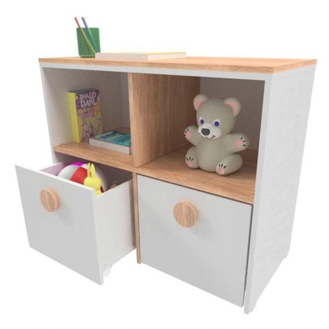 Estante e Organizador Dara MDF 86cm Branco Woodcore