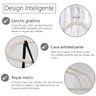 Kit 50 Cabide Veludo Slim Ultra Fino 45cm Não Escorrega Bege com Prata - 2