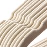 Kit 50 Cabide Veludo Slim Ultra Fino 45cm Não Escorrega Bege com Prata - 7