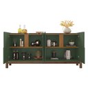 Ver imagem 4 de Aparador Buffet Sala Lizz 170cm Verde Oliva Marrom