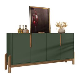 Aparador Buffet Sala Lizz 170cm Verde Oliva Marrom - 2
