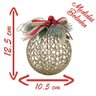 Kit Conjunto 12 Peças Decoração Enfeite Bola Árvore Natal Dourada Glitter Natalina 12,5cm - 2