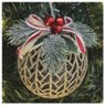 Kit Conjunto 12 Peças Decoração Enfeite Bola Árvore Natal Dourada Glitter Natalina 12,5cm - 3